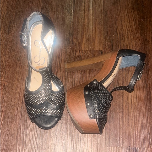 Jessica Simpson Shoes - Jessica Simpson black and brown platform heels size 6m/36